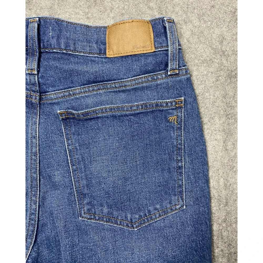 Madewell Jeans Womens 29 Blue The Perfect Vintage Straight Jean Raw Hem - Picture 14 of 14